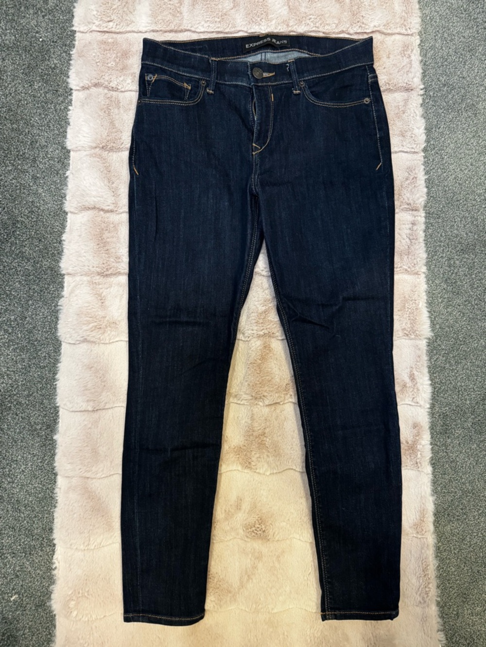 Express Women's Dark Blue Skinny Jeans